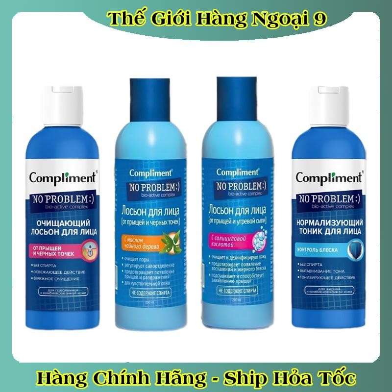 Toner BHA Compliment No Problem làm sạch sâu, kiềm dầu, giảm mụn, mờ thâm 200ml của Nga