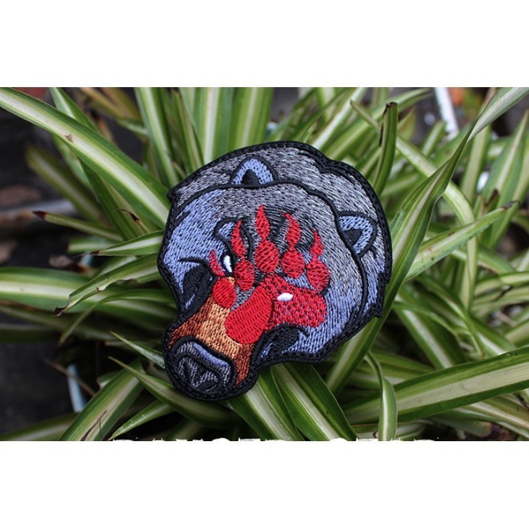Patch_ miếng dán velcro vải gấu Seiko retro
