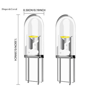 Diaper & CORED 10 Chiếc Mới T5 LED Siêu Sáng Cob Đèn Nêm Bảng Điều Khiển Đồng Hồ Đo Cảnh Báo Ô Tô Nhạc Cụ Cụm Đèn YTH