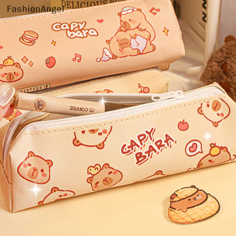 FashionAngel Hoạt Hình Thời Trang Vải Capybara Gấu Trúc Túi Đựng Bút Chì Sáng Tạo Dễ Thương Hộp Văn Phòng Phẩm Dung Tích Lớn Hộp Đựng Bút Chì Đồ Dùng Học Tập TH