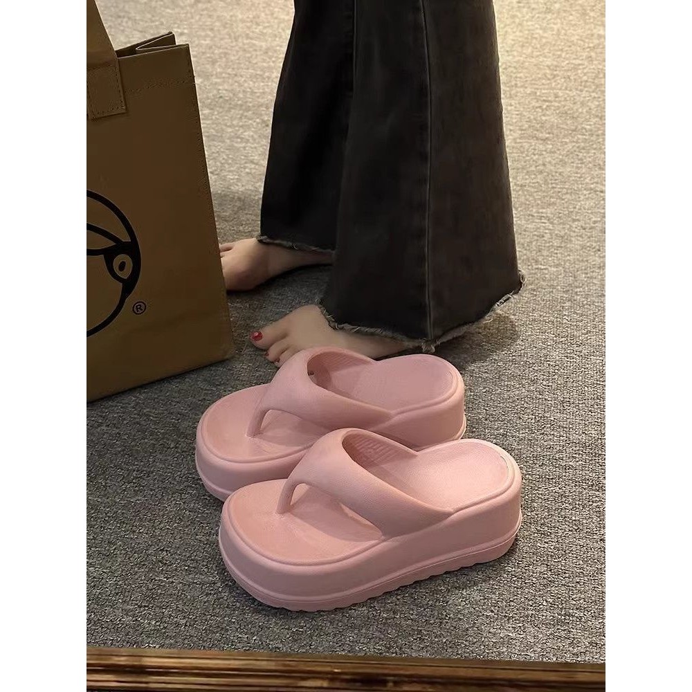 Dép xỏ ngón hợp thời trang nâng cao 7cm Hàn Quốc: Dép xỏ ngón đế mềm EVA dành cho nữ Dép xỏ ngón đế dày