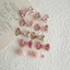 JVSUB 10 Chiếc Nơ BB Kẹp, Cotton Màu Be Cà Phê Nơ Kẹp Tóc, Barrettes Thời Trang Dễ Thương Nổ Kẹp Tóc