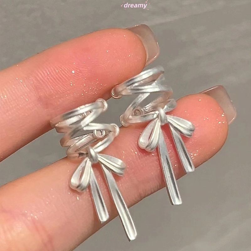 Dreamy Ballet Phong Cách Thắt Nơ Xương Tai Kẹp Niche Cao Cấp Tai Thiết Kế Sense Ear Clip
