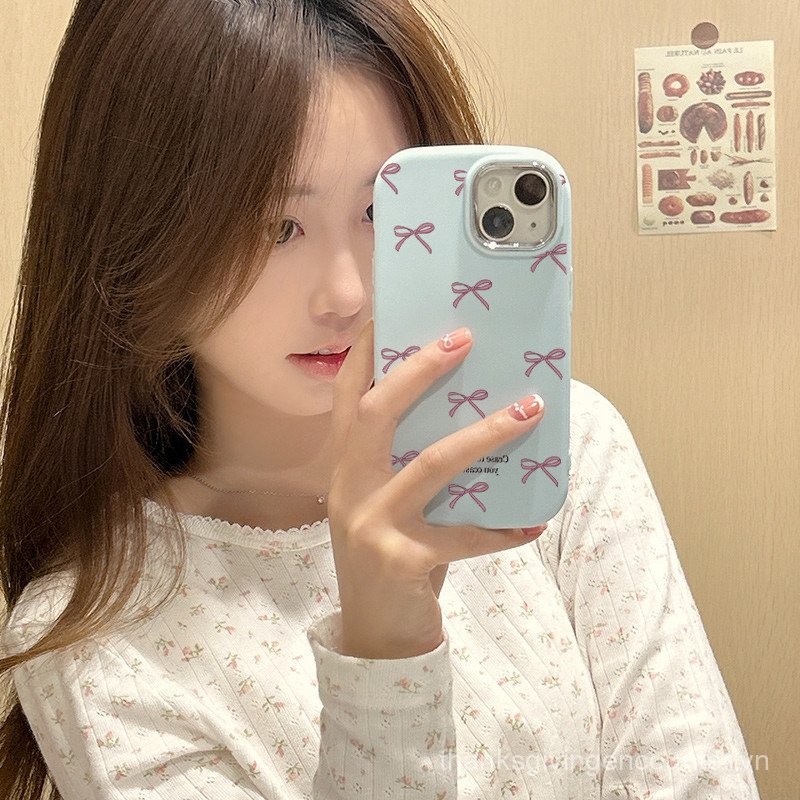 Ốp lưng hình nơ màu hồng hoạt hình toàn màn hình cho Oppo F9 F11 Pro Vỏ mềm mạ kim loại f1pn