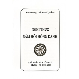 Sách - Nghi Thức sám hối hồng danh - HT Thích Trí Quảng