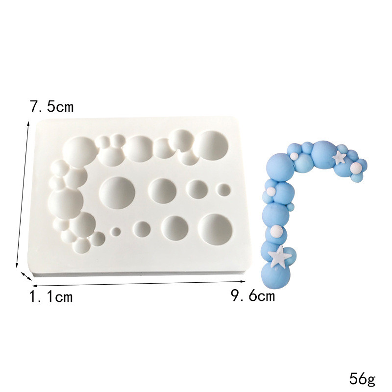 Dây gai dầu Tua Rua Vòm Nơ Bong Bóng Hình Bán Nguyệt Mô Hình Khuôn Silicon Khuôn Socola Fondant Bánh Trang Trí Khuôn