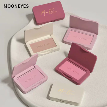 Mooneyes mặt má hồng mặt trăng phấn mắt má hồng độ bão hòa thấp giãn nở tự nhiên màu thu nhỏ mờ tự nhiên làm sáng mặt màu má hồng