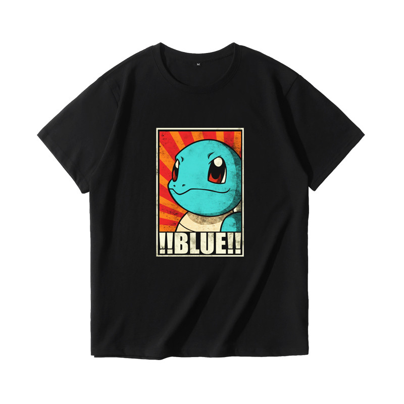 Áo thun ngắn tay Pokemon Pikachu Squirtle Charmander Anime dành cho trẻ em ngoại hình hợp thời trang