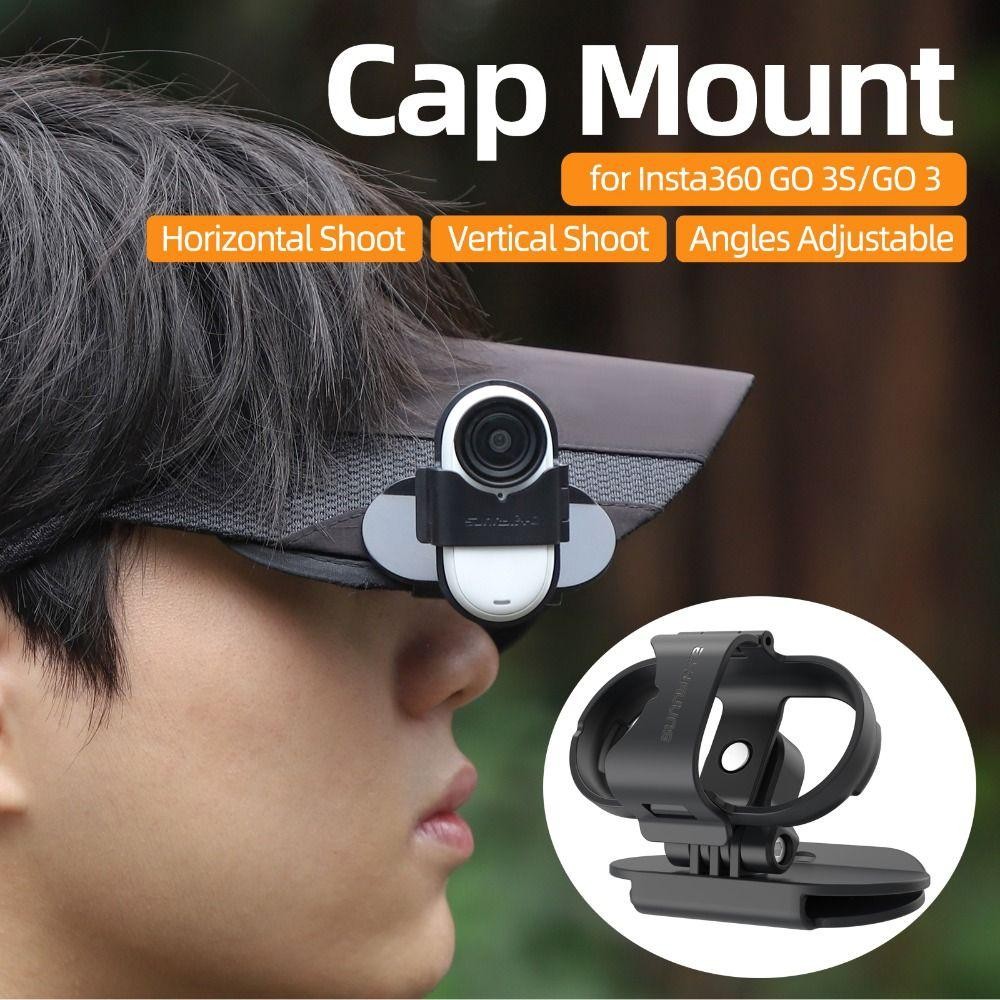 Mũ YRBWD Dễ Dàng Kẹp Gắn, Phụ Kiện Camera Hành Động Kẹp Mũ, Xoay 360 Bền Đẹp Khung Phát Hành Nhanh Cố Định Giá Đỡ Cho Insta360 GO 3 / GO 3S