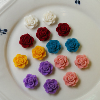 Mùa Thu Đông Đổ Hoa Camellia Nhựa Miếng Dán Phụ Kiện diy Handmade Bông Tai Mũ Đội Đầu Vỏ Điện Thoại Chất Liệu Trang Sức