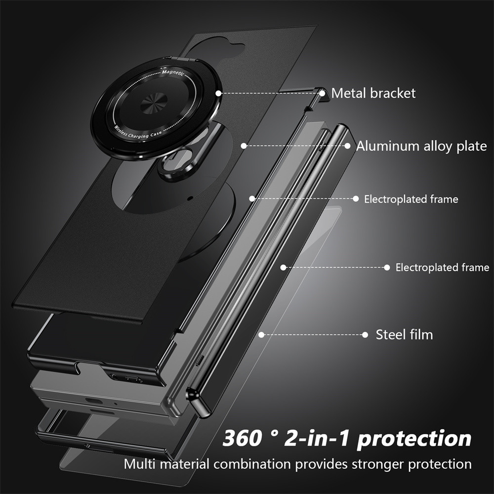 Ốp Điện Thoại Xoay 360 Cho Samsung Galaxy Z Fold 6 5 4 3 Fold6 Fold5 Fold4 Fold3 5G Vòng Bản Lề Bảo Vệ