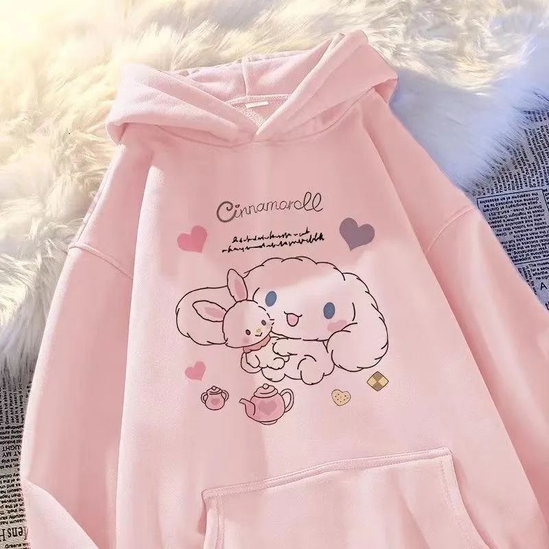 2024 Sanrio cinnamoroll trùm đầu áo cho trẻ em ấm áp và dễ thương mùa thu-mùa đông trang phục