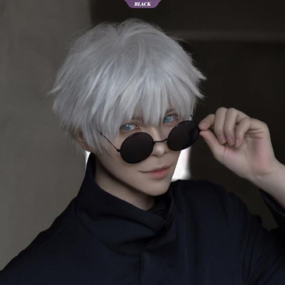 Anime Jujutsu Kaisen Satoru Gojo Cosplay Tóc Giả Chịu Nhiệt Tổng Hợp Tóc Giả Hallowen Đảng Tóc Giả [BL]