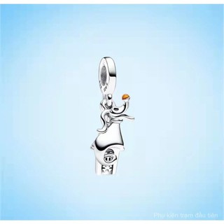 Hàng hóa tại chỗ Rose Gold thiên thần cánh Mặt dây chuyền DIY tình yêu gấu Bead Vòng đeo tay phụ kiện S925 Bạc