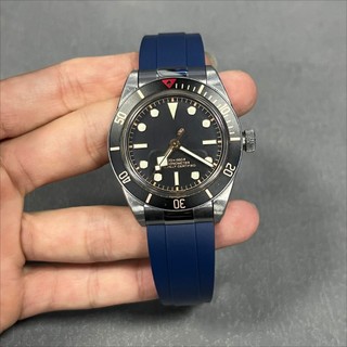 Cho 20 Mm Blackbay58 Dây Đeo Tudor Dây Đeo Đồng Hồ Bướm Khóa Cao Su Đen Dây 58 Đa Năng Nam Nữ
