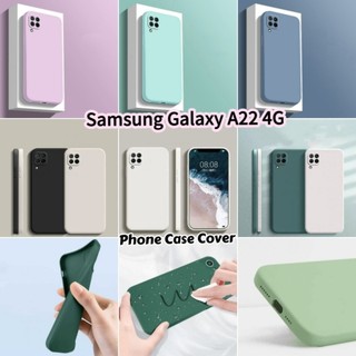 [Phong cách mới] Dành cho Samsung Galaxy A22 4G Vỏ silicon chống mài mòn và chống mồ hôi Vỏ điện thoại màu trơn cổ điển