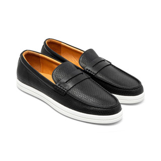 Giày da bò đục lỗ thoáng khí chính hãng FTTLeather, giày slip on nam cao cấp đế mềm chống trượt F905
