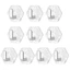 10 Miếng Móc Treo Tường Acrylic Không Gắn Vít Để Sắp Xếp Tủ Tắm