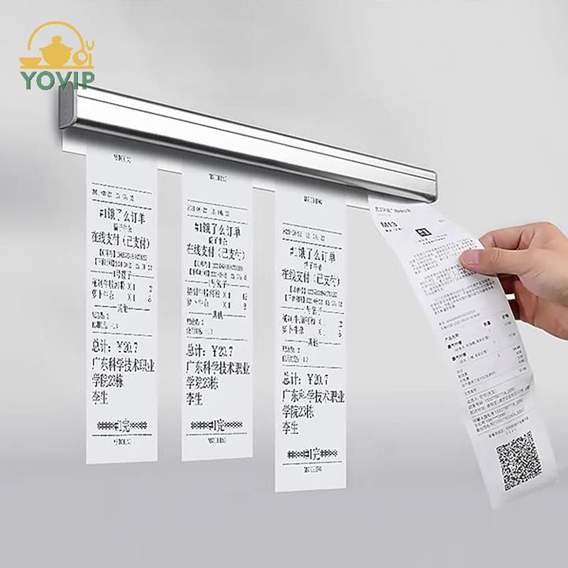 YOVIP 20 / 30 / 40 / 50cm Thẻ Hóa Đơn Giá Treo Thanh Nhà Bếp Đặt Hàng Giá Đỡ Tài Liệu Dụng Cụ Nhà Bếp Vé Kẹp Giấy Tổ Chức VN