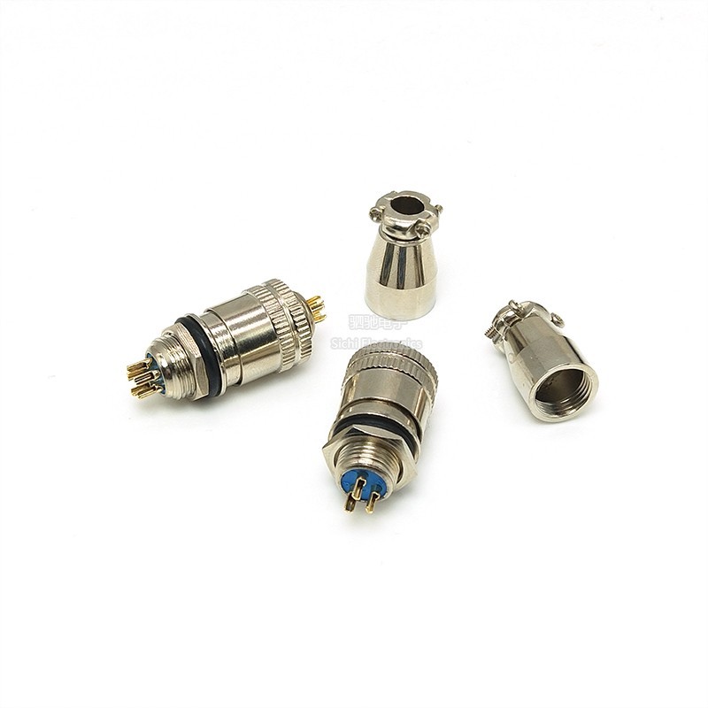 Phích cắm hàng không nhỏ XS8 / 9 / 10 / 12JK-2 / 3 / 4 / 5 / 6 Core Loại đẩy cặp ổ cắm kết nối mạ vàng