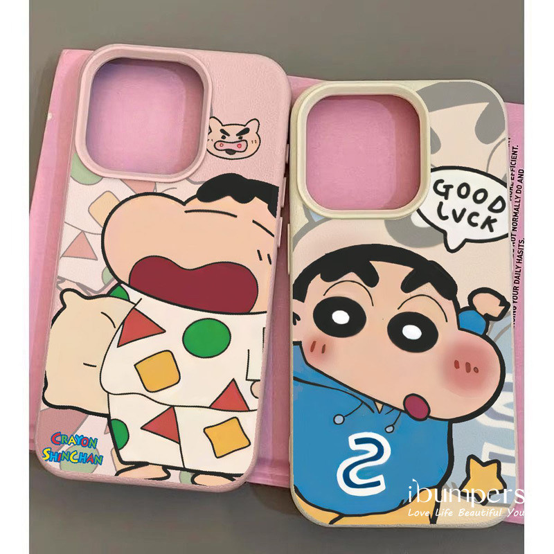 ibumpers Ốp Điện Thoại iPhone Dynamic Crayon Shin Chan Họa Tiết Cho IPhone 16 15 14 12 13 11 Pro Max IP 7 8 Plus X XS XR Ốp Lưng Mỏng Silicon Mềm Da Họa Tiết