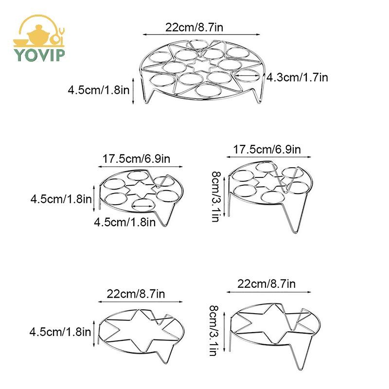 YOVIP Đa Năng Bằng Thép Không Gỉ Hấp Trứng Hấp Bánh Bao Hấp Giá Hấp Hấp Hấp Phụ Kiện Nấu Ăn VN
