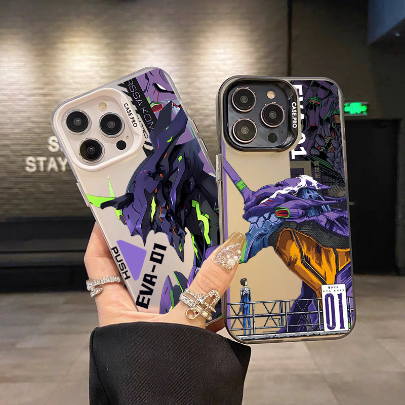 Anime Neon Genesis Evangelion Ikari Shinji Fighter vỏ cho OPPO Reno 14 13F 12F 11F 11 12 13 Pro A5 A3 Pro 5G Ốp lưng Acrylic cứng in mờ chống sốc cao cấp IMD Armor