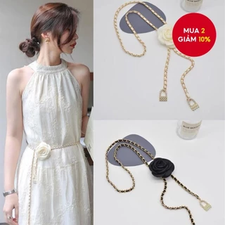 Dây Xích Camellia Thanh Lịch Cho Nữ - Dây Thắt Lưng Hoa Cho Váy, Áo Sơ Mi & Quần