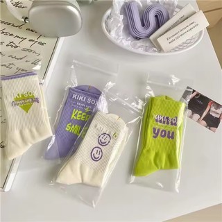 Mới Tất Thể Thao Cho Bé Gái Phong Cách Thủy Thủ Đoàn, Màu Sắc Chữ, Thoáng Khí