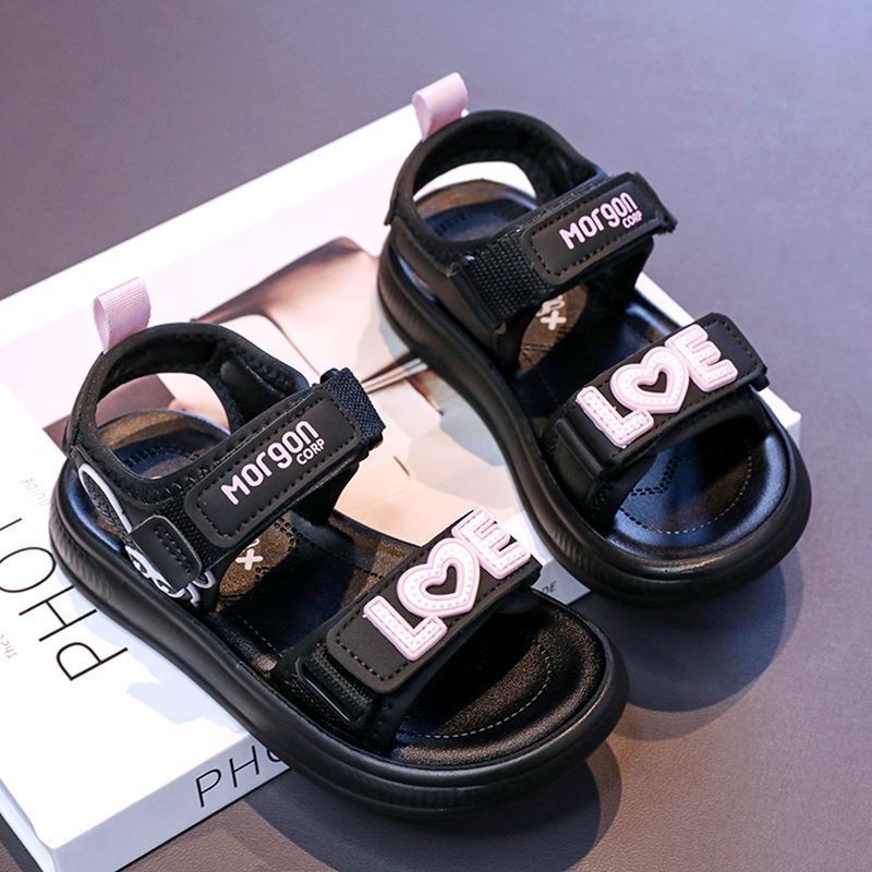 Giày Sandal Trẻ Em Bé Gái Đi Biển Phong Cách Mới Mùa Hè Đế Mềm Chống Trơn Trượt Bé Gái Giày Sandal Thể Thao Dép Bé Mở Ngón Chân