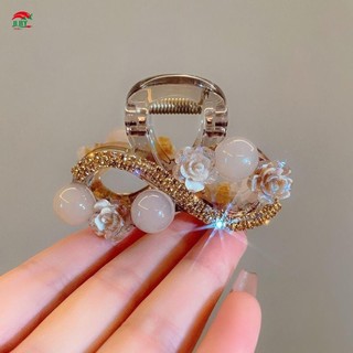 Kẹp Tóc Sang Trọng Với Thiết Kế Lấp Lánh Ngọc Trai và Họa Tiết Hoa Hồng - Phụ Kiện Tạo Kiểu Tóc DIY