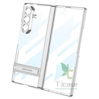 Vỏ bọc toàn bộ bản lề mạ trong suốt siêu mỏng Samsung Galaxy Z Fold 7 Z Fold 6 khung vỏ phim cường lực