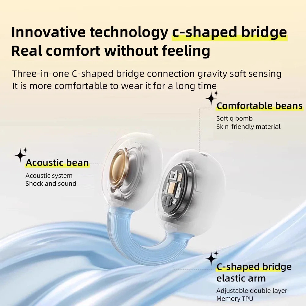 Tai nghe không dây MINI S151 Clip Open-EarTWS chính hãng Tai nghe không dây Bluetooth 5.4 Tai nghe ENC Bass HIFI Stereo