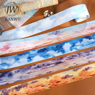 JIANWU 40mm * 200cm Vintage Nhiều Màu Sắc Bầu Trời Mây Phong Cảnh Chất Liệu Cắt Băng PET Sáng Tạo DIY Sổ Lưu Niệm Văn Phòng Phẩm
