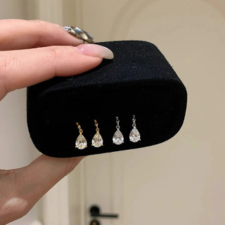 Bông Tai Vàng Lấp Lánh Kim Cương Giọt Nước Bông Tai Nữ Mini Studs Mới Phong Cách Hàn Quốc Ánh Sáng Sang Trọng Thời Trang Zircon Bông Tai Quà Tặng Cho Bạn Gái