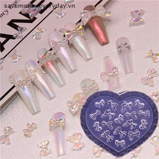 [savemoneyeveryday] Cánh hoa 3D Khuôn làm móng bằng silicon Nơ trái tim DIY Nail Art Thiết kế trang trí Mẫu làm móng tay Khắc Nail Art Stencil Tools [vn]
