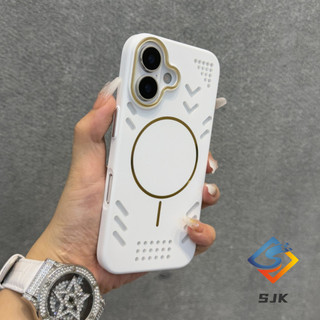 Ốp Làm Mát Từ Tính Cho iPhone 16 Pro Max 15 14 13 12 Pro Max 14 / 15 / 16Plus 16e Vỏ Cứng Acrylic Chống Sốc Tản Nhiệt Chống Vân Tay Vỏ Bảo Vệ