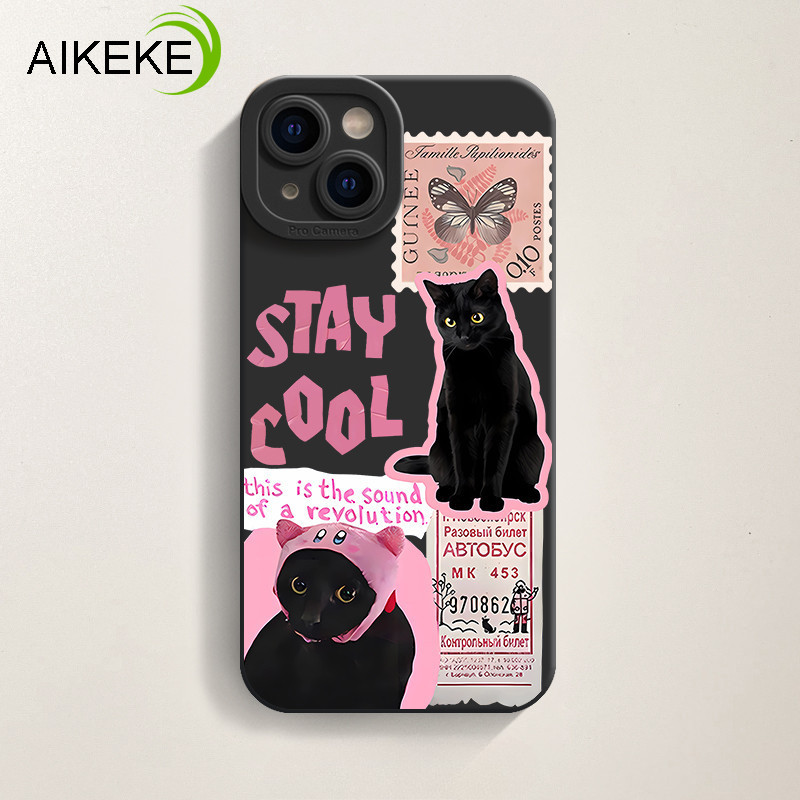 Ốp Điện Thoại Ins Style Mèo Đen Cho Huawei Nova 3 3E 3i 2i 2 P30 P20 Mate 10 Lite Pro 5G 4G Bướm Mềm Hoạt Hình Kirby Vỏ Chống Sốc Dễ Thương