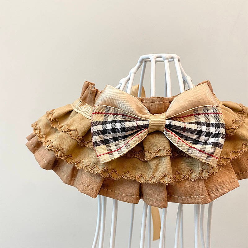 【Ready Stock】 Cat Dog Plaid Scarf Bib Scarf Pet's Saliva Towel Photo Bow Tie Prop Jewelry Muppet Blue and White LjuT