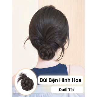 Tóc Giả BÚI BỆN KẸP ĐUÔI TỈA, Tóc Giả BÚI BỆN Hình Hoa HaminStore