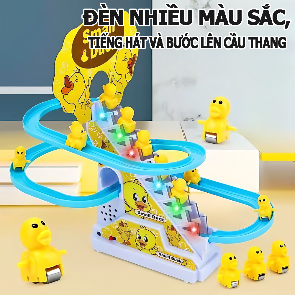 6-9 Chiếc Vịt Điện Leo Cầu Thang Đồ Chơi Có Ánh Sáng Và Âm Nhạc Vui Vẻ Cho Bé Tập Ngẩng Đầu