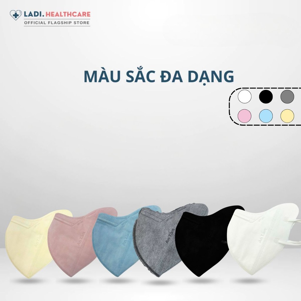 [Thùng 100 Cái] Khẩu trang 9A An Tâm bảo vệ toàn diện 5 lớp chống tia UV, mềm mịn thoải mái