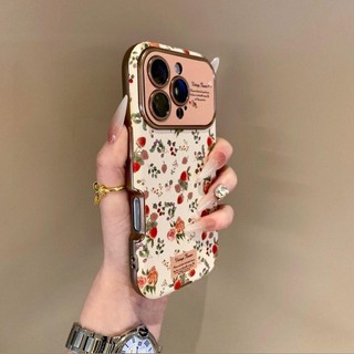 Sang Trọng Cửa Sổ Lớn Toàn Màn Hình Hoa Hồng Đứng Ốp lưng iPhone16 15 14 13 Pro Max Chống Sốc Bảo Vệ Camera Chống Rơi Ốp Lưng Mềm