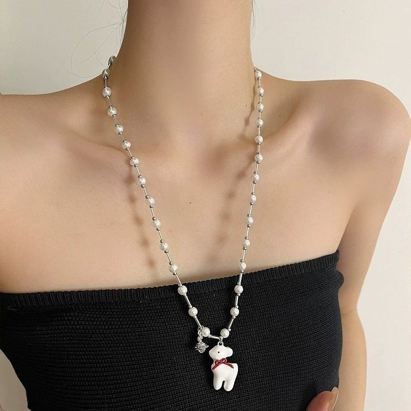 Vòng cổ ngọc trai hươu dễ thương ngọt ngào