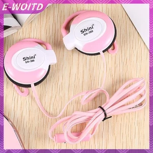 E-woitd Tai Nghe Có Dây Stereo 3.5MM Tai Móc Tai Trò Chơi Âm Nhạc Tai Nghe Có Mic Cho Điện Thoại Di Động PC Laptop Mp3 Mp4 Tai Nghe Có Dây HNVN