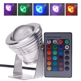 Đèn đài phun nước ASDFGER 10W DC12V, pha bể bơi đổi màu, điều khiển từ xa, chiếu sáng bể cá