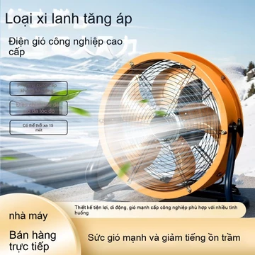 Quạt công nghiệp mạnh mẽ, gió cao, quạt đứng công suất lớn cho xưởng, quạt trụ công trường xây dựng, quạt ngồi leo trèo,