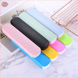N & X Dao Kéo Ống Hút Nhựa Hộp Bảo Quản Đũa Nĩa Thìa Kéo Hộp Du Lịch Ngoài Trời Bộ Đồ Ăn Di Động Hộp Trống.