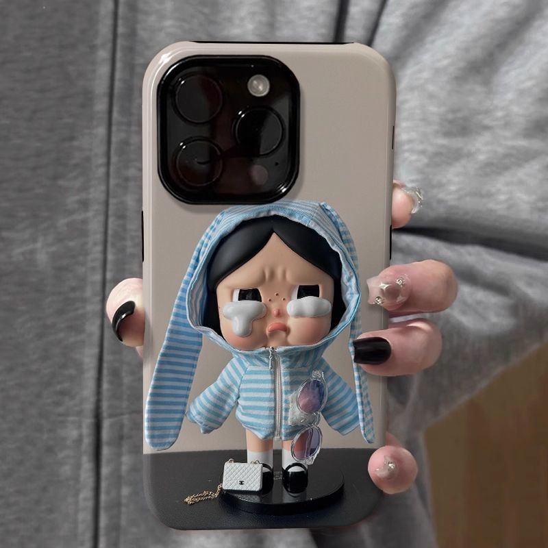 ✨Spot】[Vỏ điện thoại trẻ em khóc áo thỏ] ốp lưng iphone 17air/Apple16 promax/15pro/14plus, chống sốc