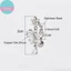 Sund Thời Trang Lấp Lánh Zircon Bụng Nút Nhẫn Trái Tim Rốn Xuyên Nhẫn Nữ Cơ Thể Phụ Kiện Trang Sức VN